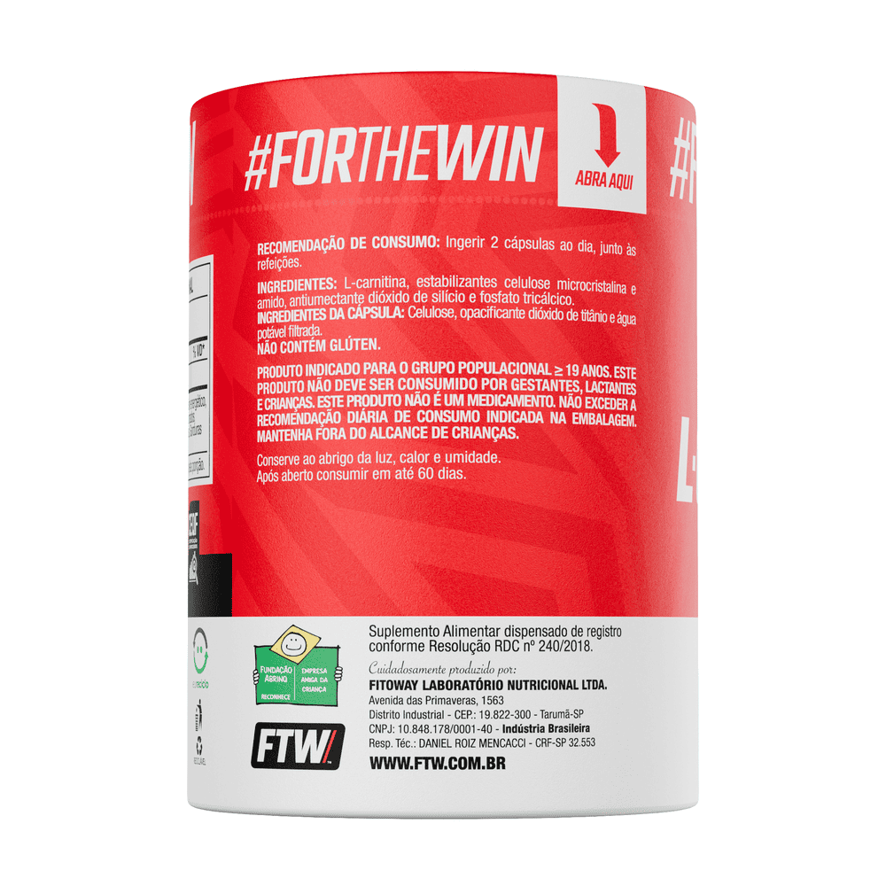L-Carnitina 700mg 60 Cápsulas - FTW