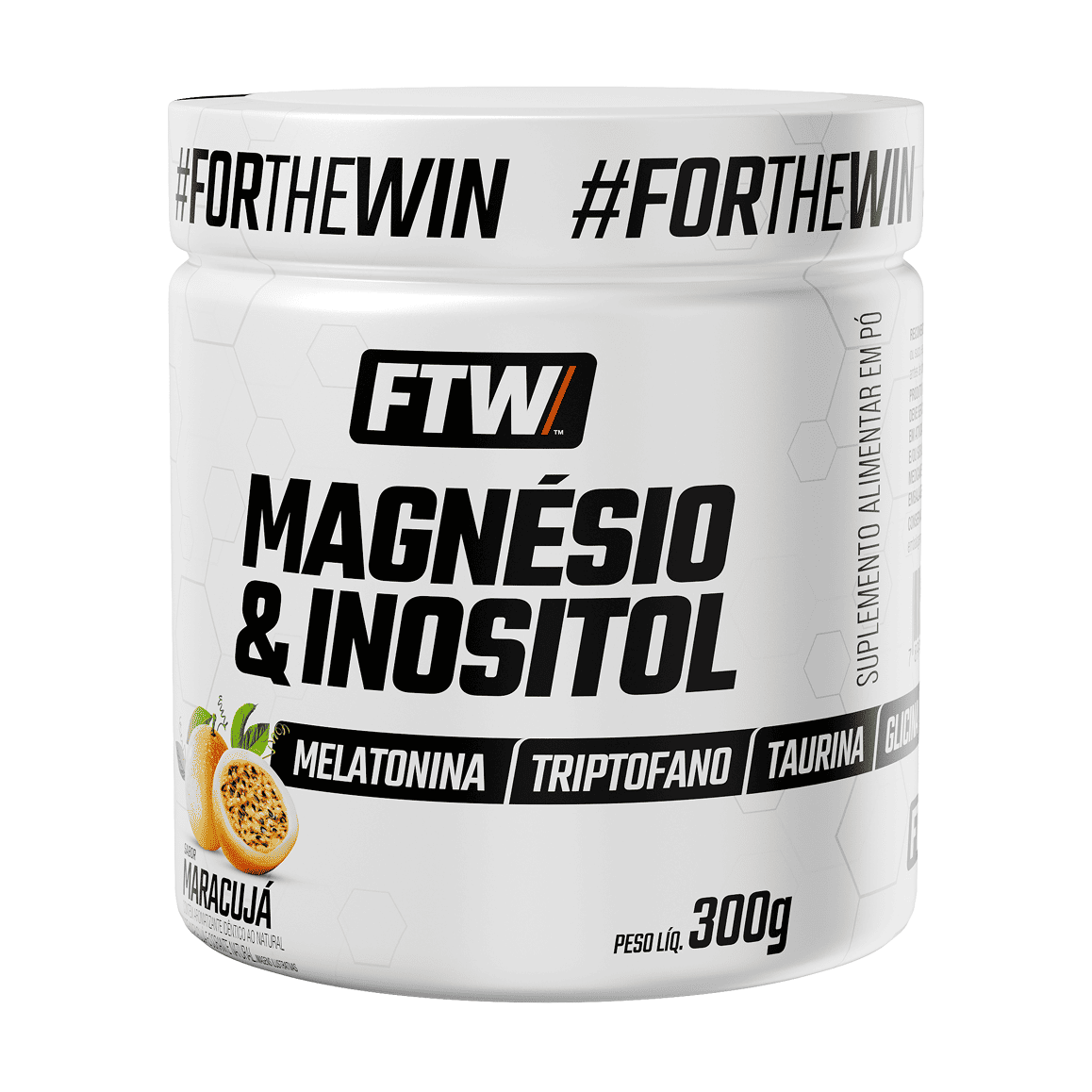 Magnésio & Inositol 300g Sabor Maracujá - FTW