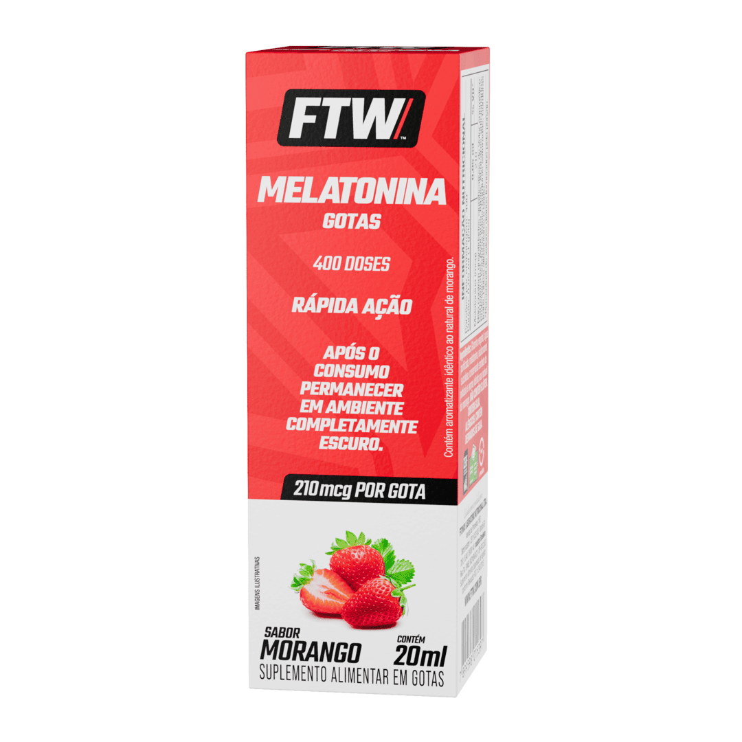 Melatonina Líquida 210mcg/gota 20ml Sabor Morango - FTW