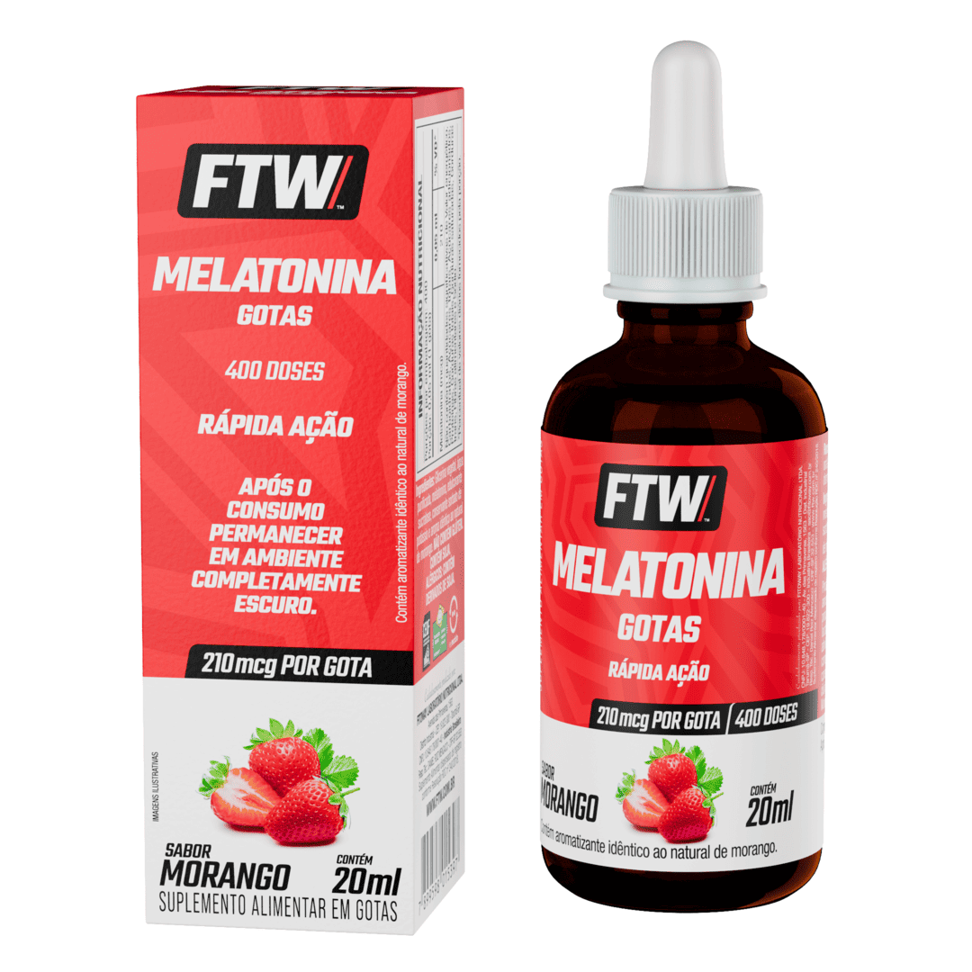 Melatonina Líquida 210mcg/gota 20ml Sabor Morango - FTW