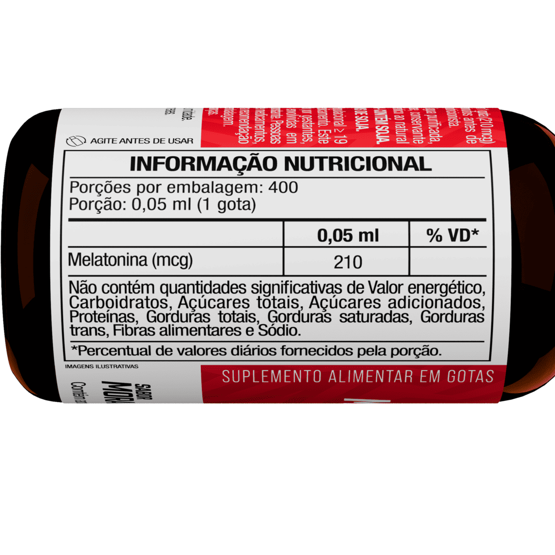 Melatonina Líquida 210mcg/gota 20ml Sabor Morango - FTW