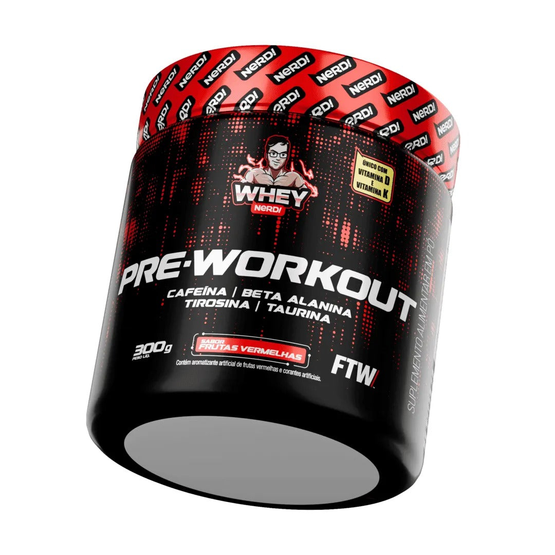 Pré-Treino Whey Nerd 300g Frutas Vermelhas