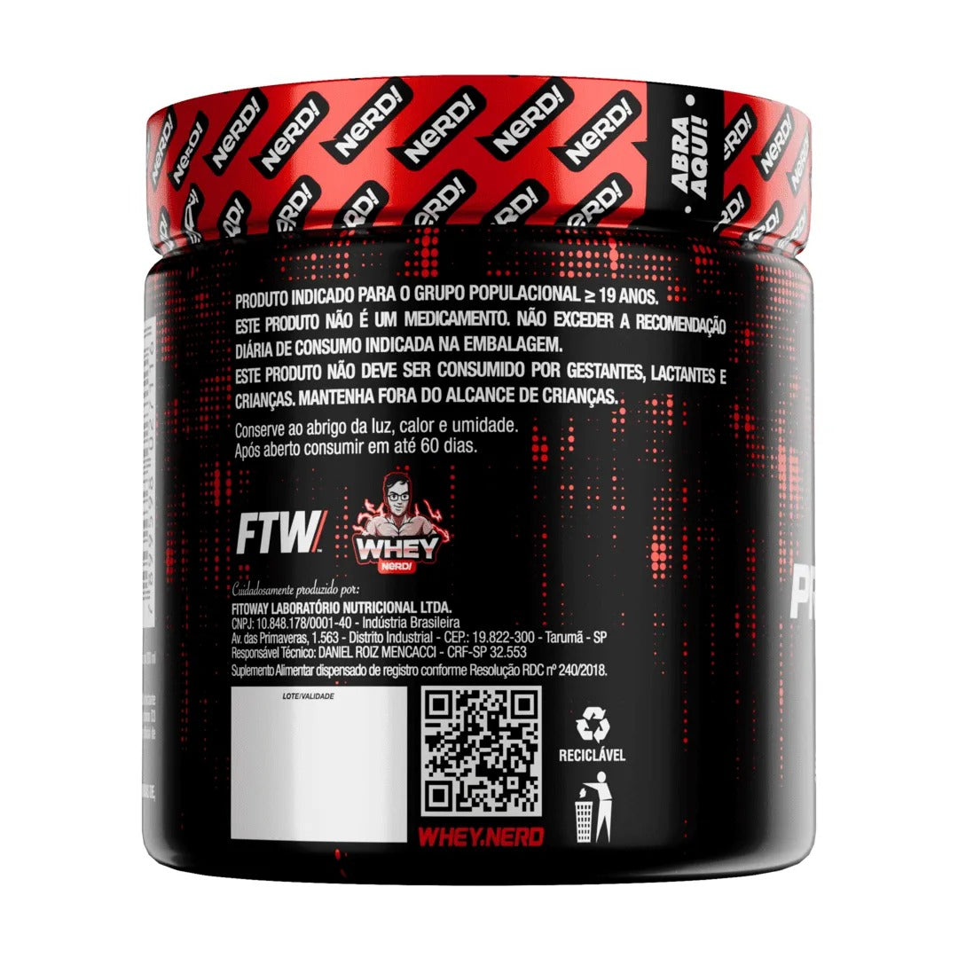 Pré-Treino Frutas Vermelhas 300g - Whey Nerd
