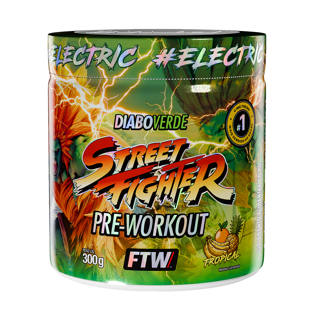 Pré-Treino Diabo Verde Street Fighter - Blanka - Tropical 300g