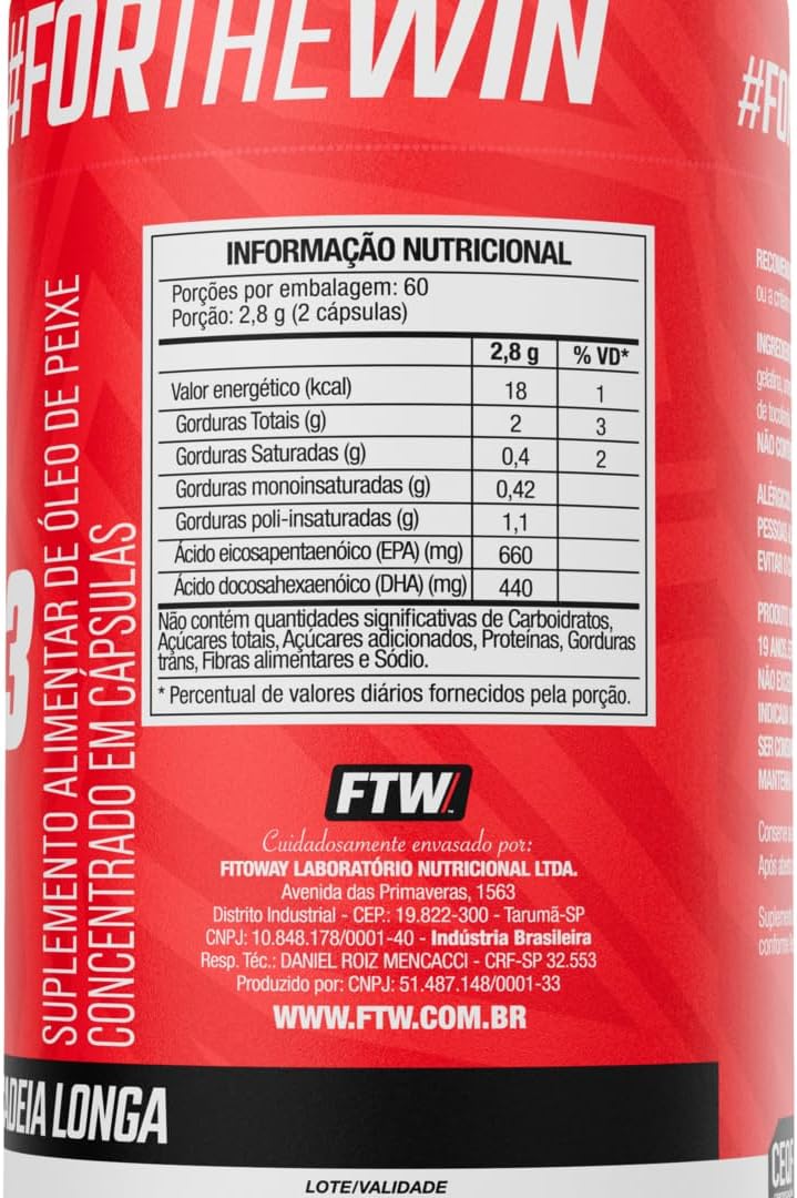 Tabela nutricional Ômega 3 MEG-3 120 cápsulas