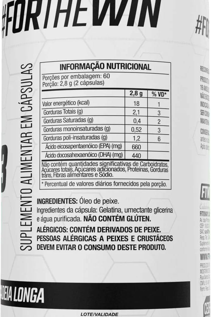 Tabela nutricional Ômega 3 Super 33:22 120 cápsulas