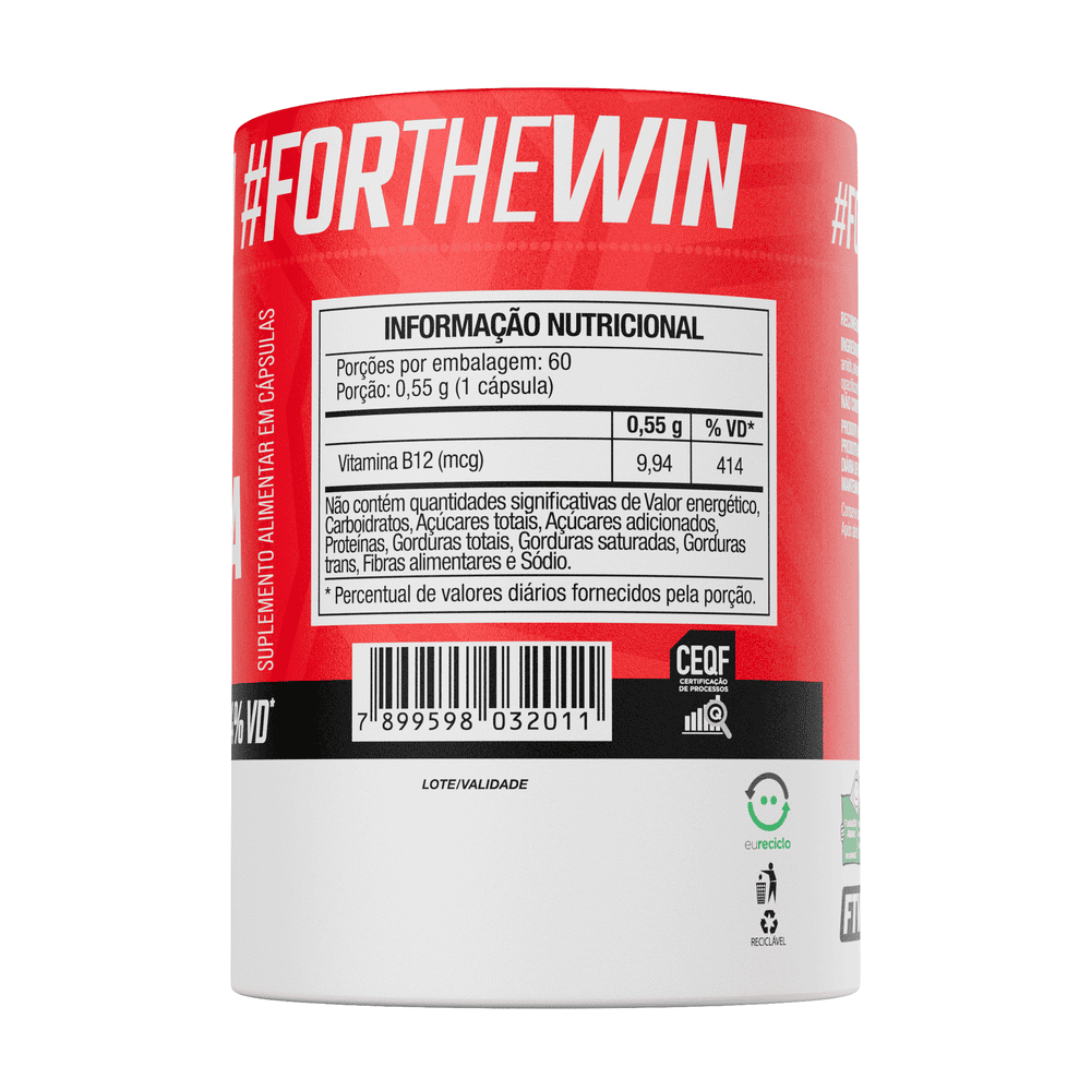 Vitamina B12 Metilcobalamina 60 Cápsulas - FTW