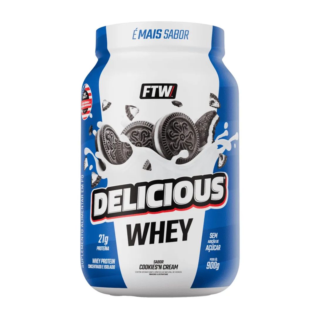 Whey Protein Delicious Cookies'N Cream 900g - FTW