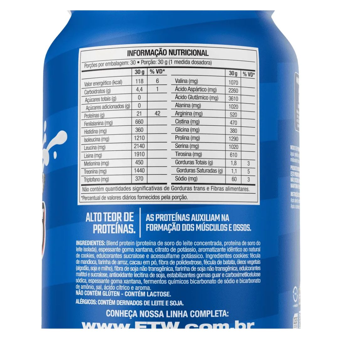Whey Protein Delicious Cookies'N Cream 900g - FTW