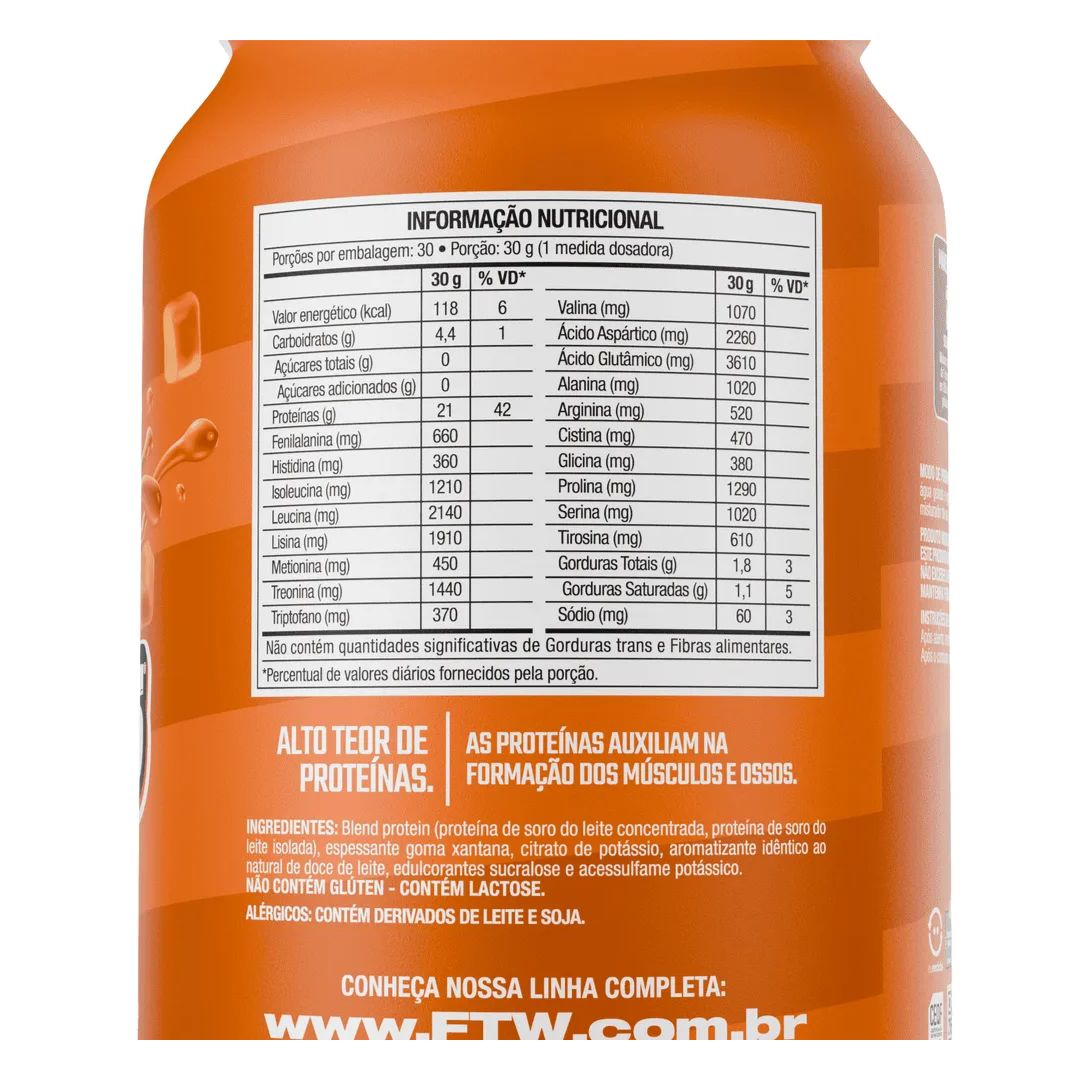 Whey Protein Delicious Doce de Leite Argentino 900g - FTW