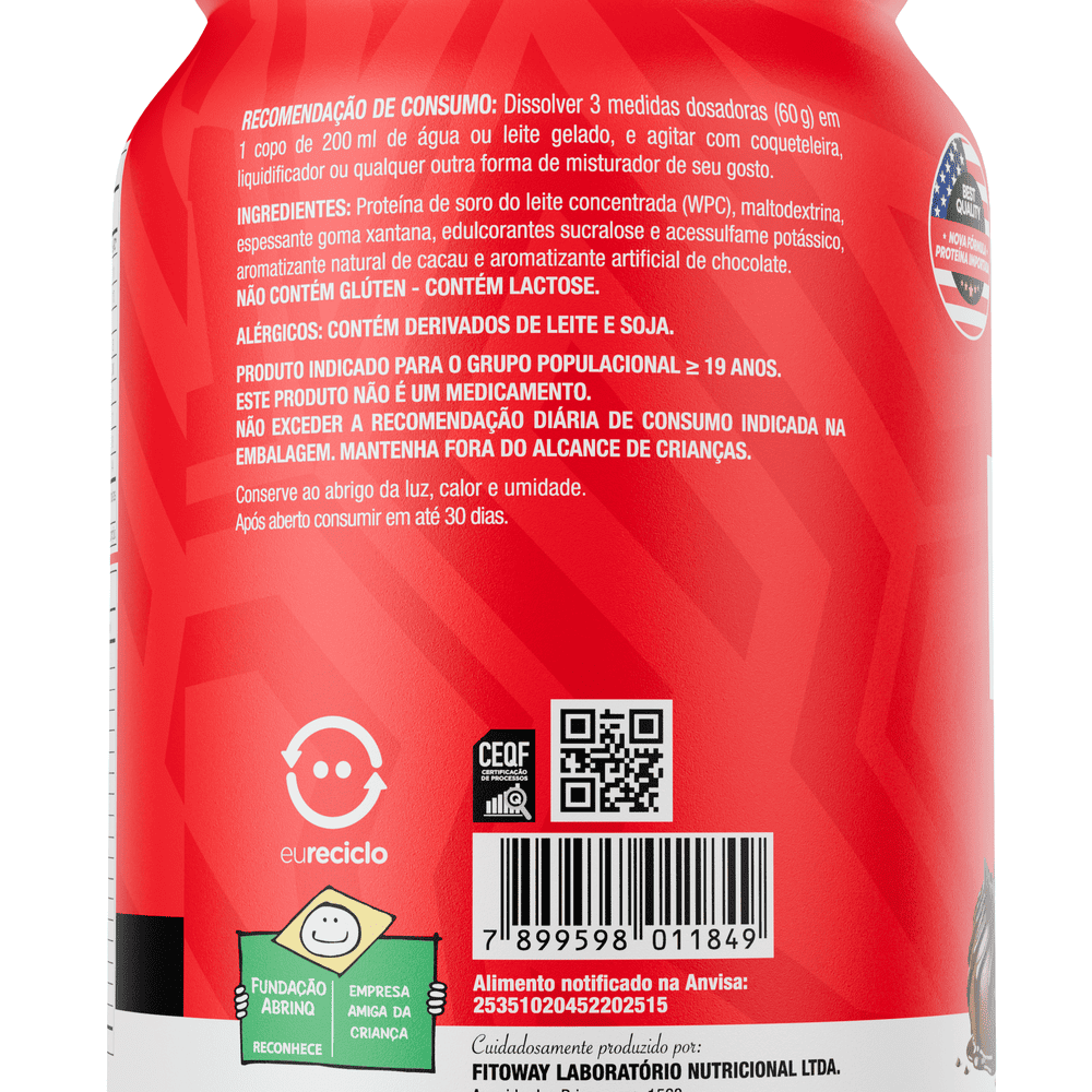 Whey Ultra Protein 900g Sabor Chocolate - FTW